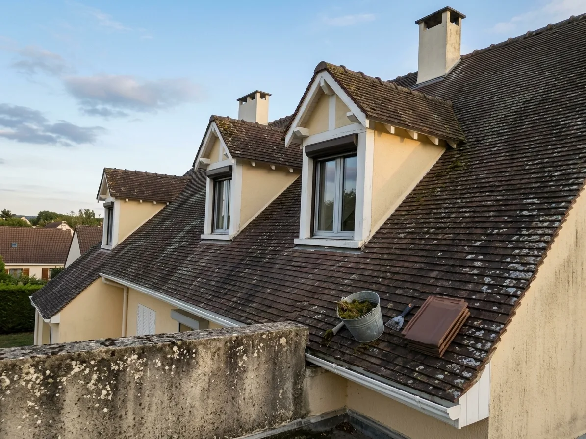 Démoussage de toiture à Moissy-Cramayel